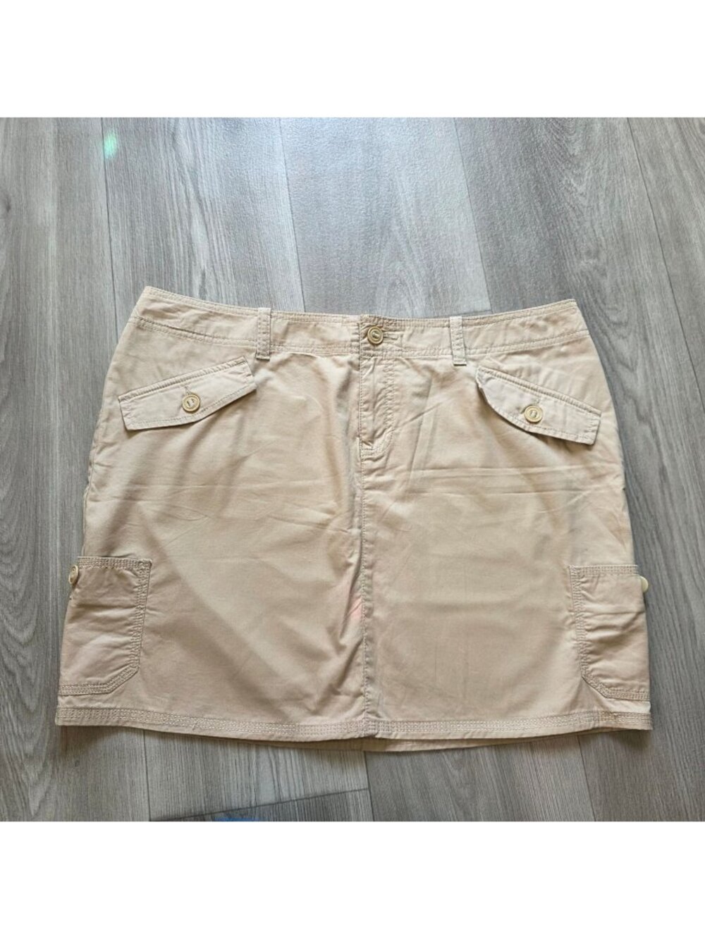 Gap Surplus Beige Cargo Skirt Size 14 With Multiple Pockets Womens Casual Style